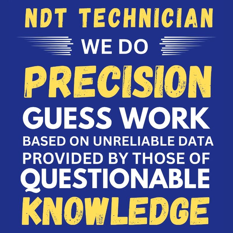 Technicien NDT Nous faisons des devinettes de précision Drôle