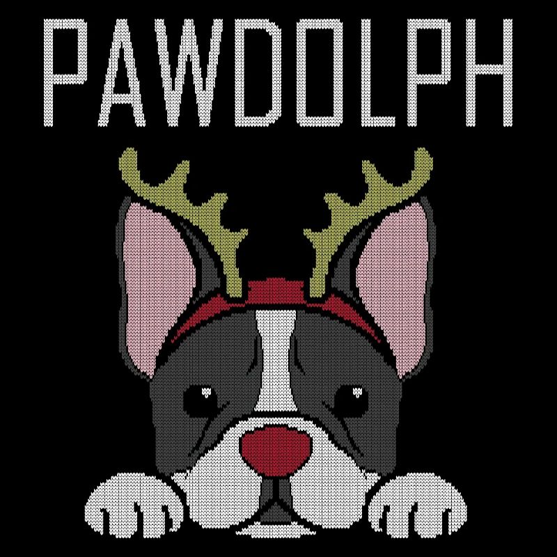 Pawdolph Hässlicher Weihnachtspullover Frenchie Hund