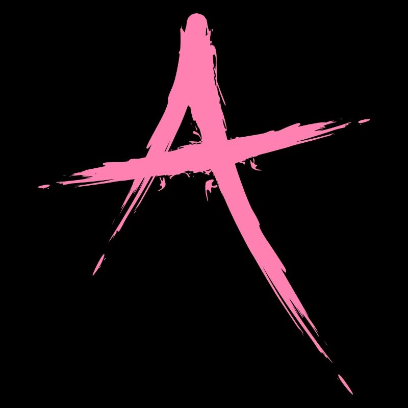 Buchstabe A Design Bürste in Rosa Pink