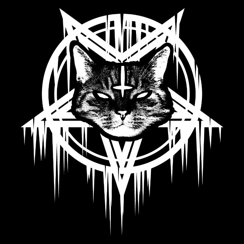 Satanic Cat in Pentagram