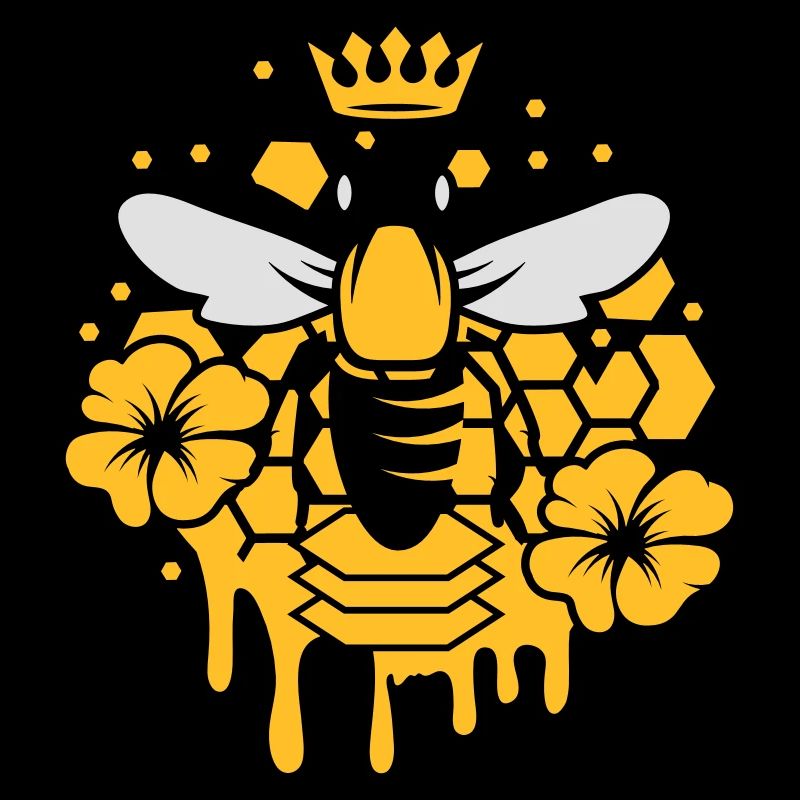 A bee with a crown