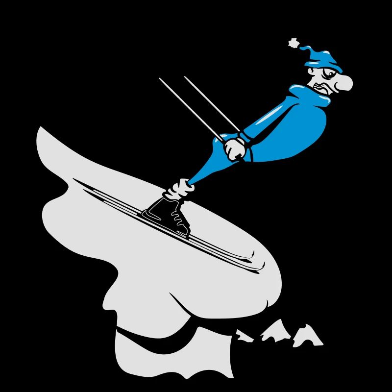 Vacances d'hiver de ski alpin drôle comique