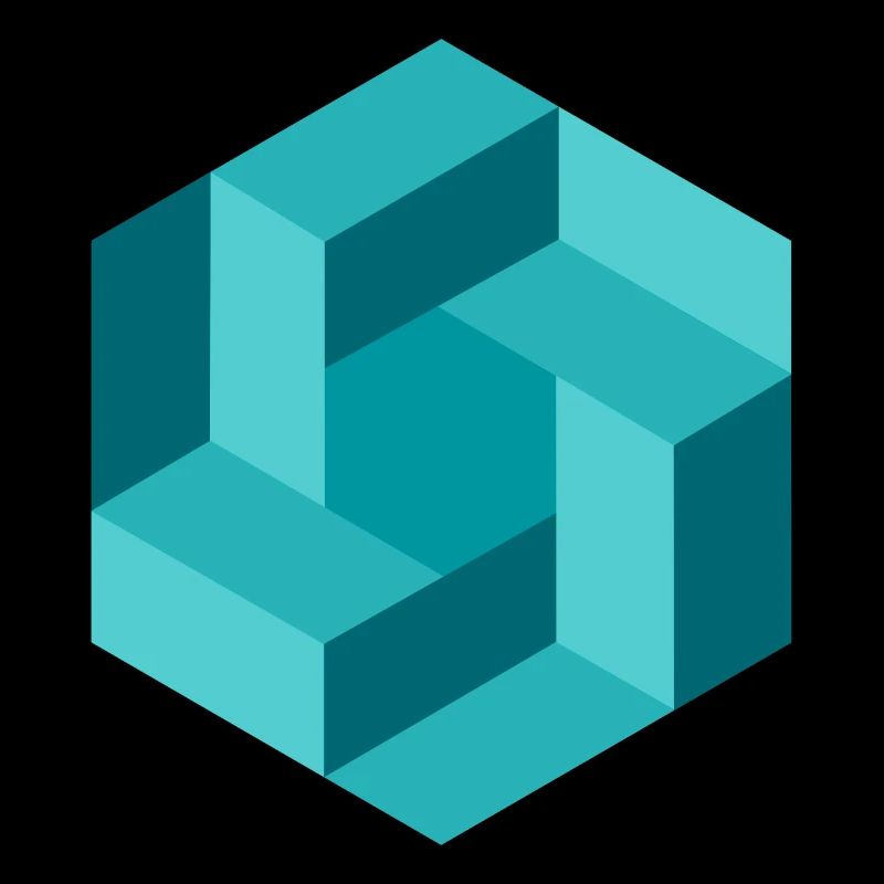 Abstract geometry in blue