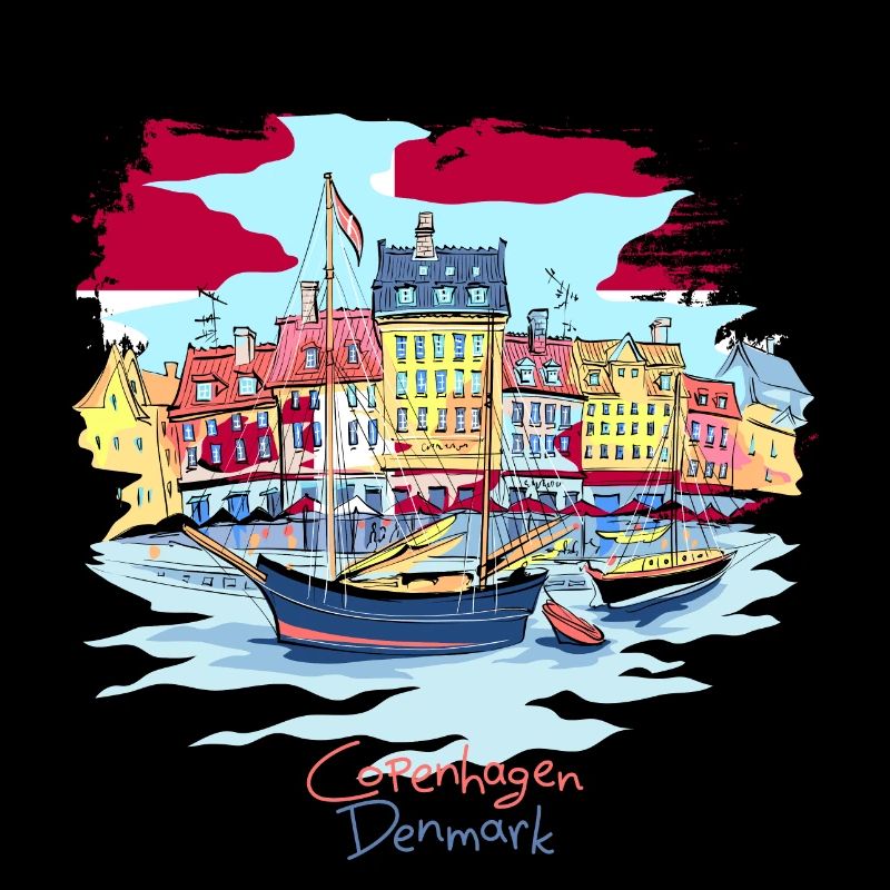 Dänemark Kopenhagen dänisch Danmark Tshirt