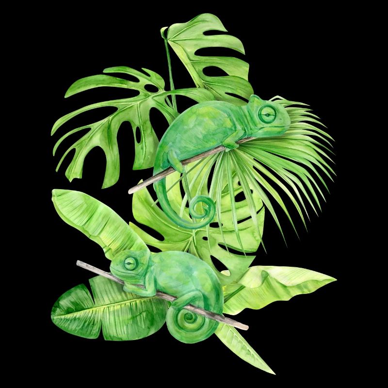 Chamäleon, grüne Chamäleon-Eidechsen