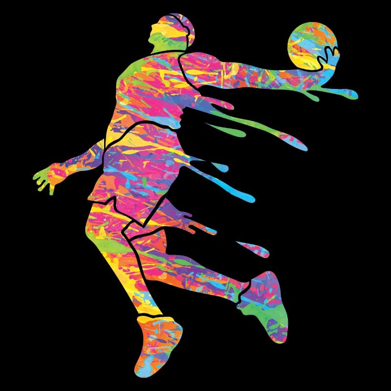 Basketteur Coloré Paint Slam Dunk Sports
