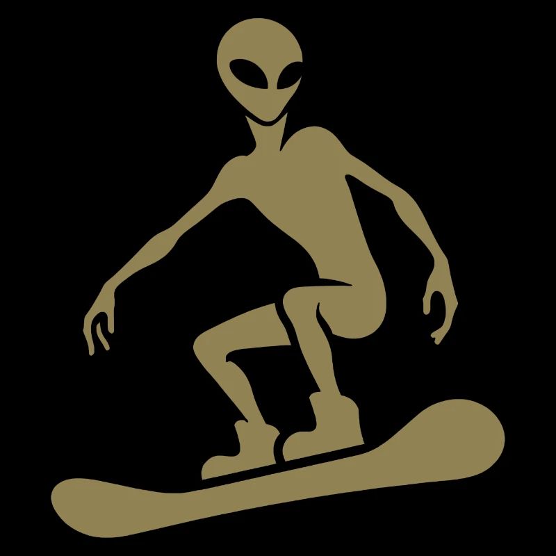 Design minimaliste : Alien Snowboarder