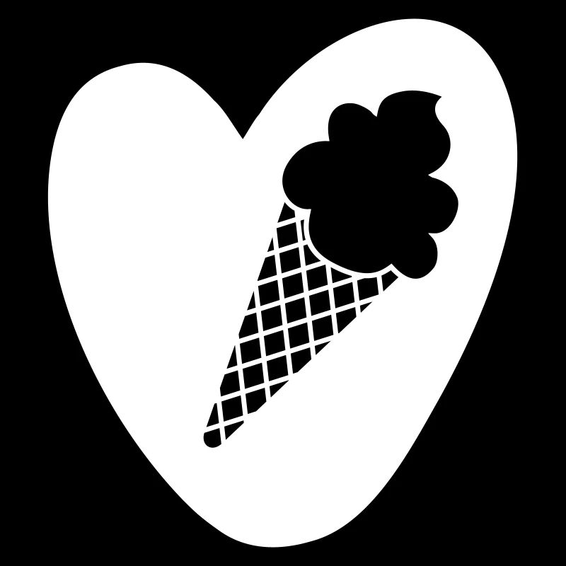 Herz Eis Sommer Waffel naschen Sweets lecker Liebe