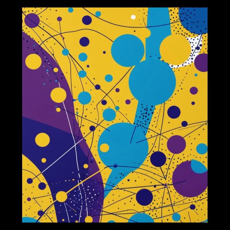 Points et lignes dessinés de manière abstraite