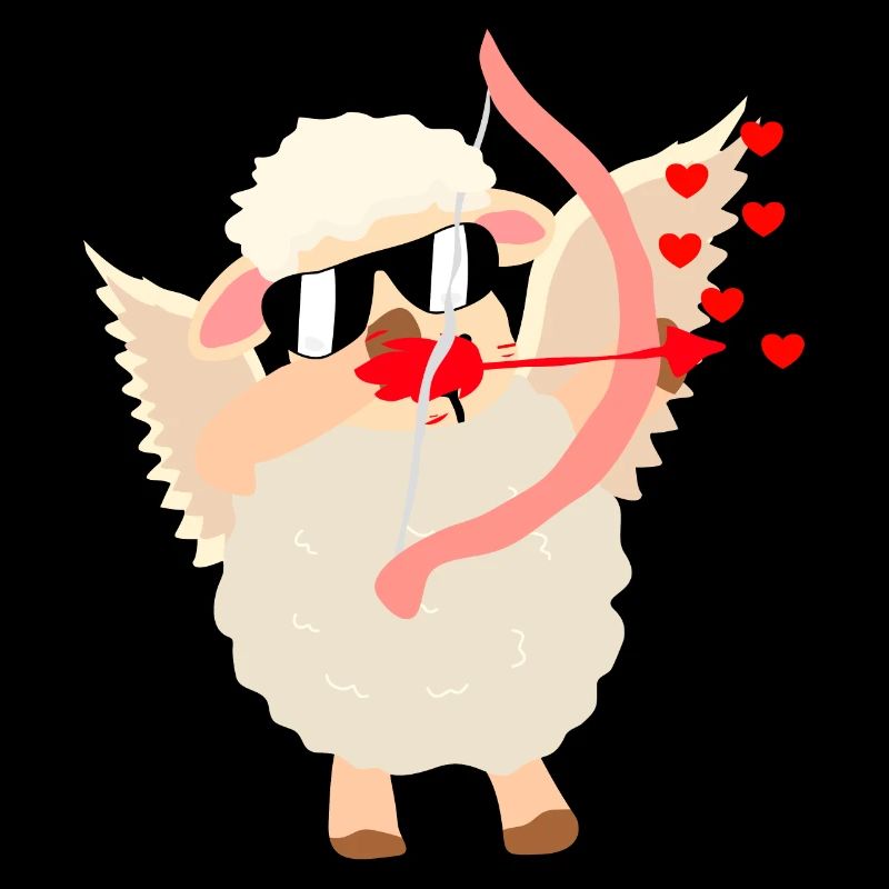 Cuddly Love Sheep with Bow