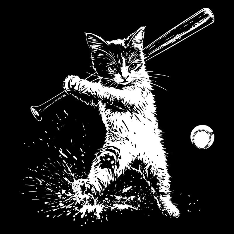 Drôle de chat baseball