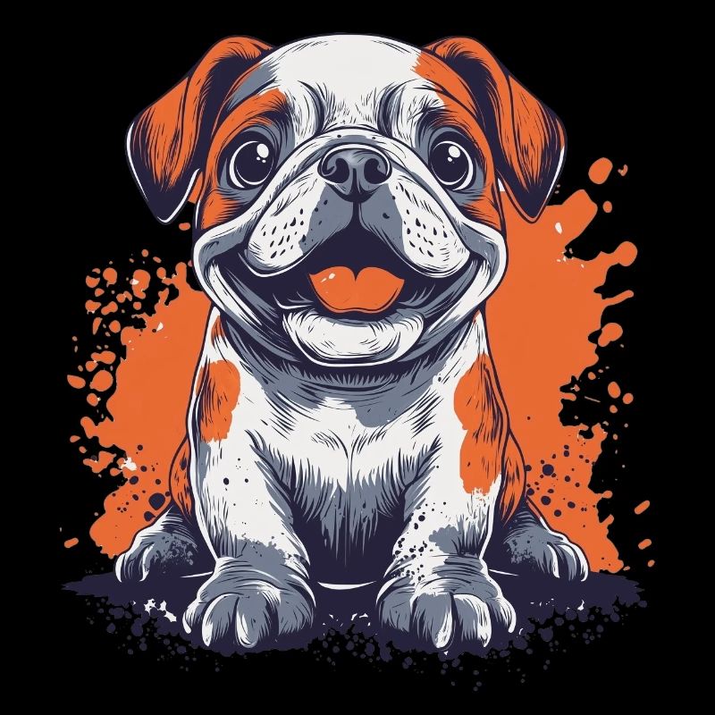 Bouledogue anglais chiot drôle chien chiens