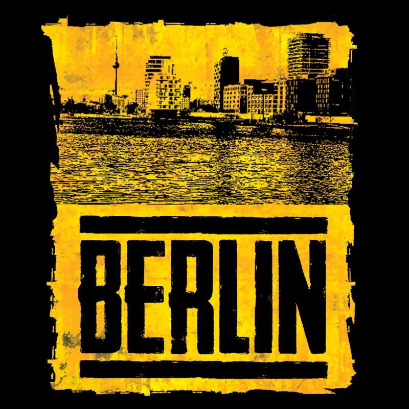 Berlin skyline in retro style