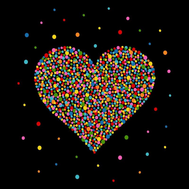 Konfetti Herz