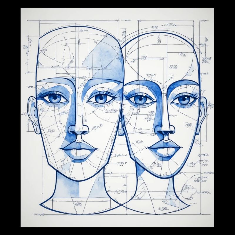 Technical sketch of the head