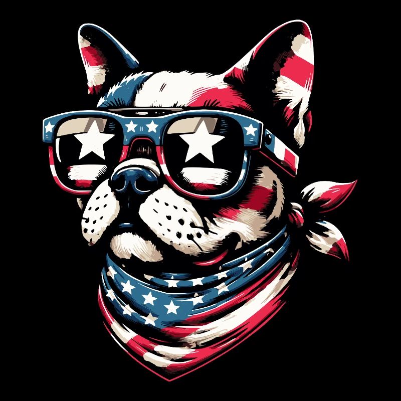 Cool Boston Terrier with Sunglasses