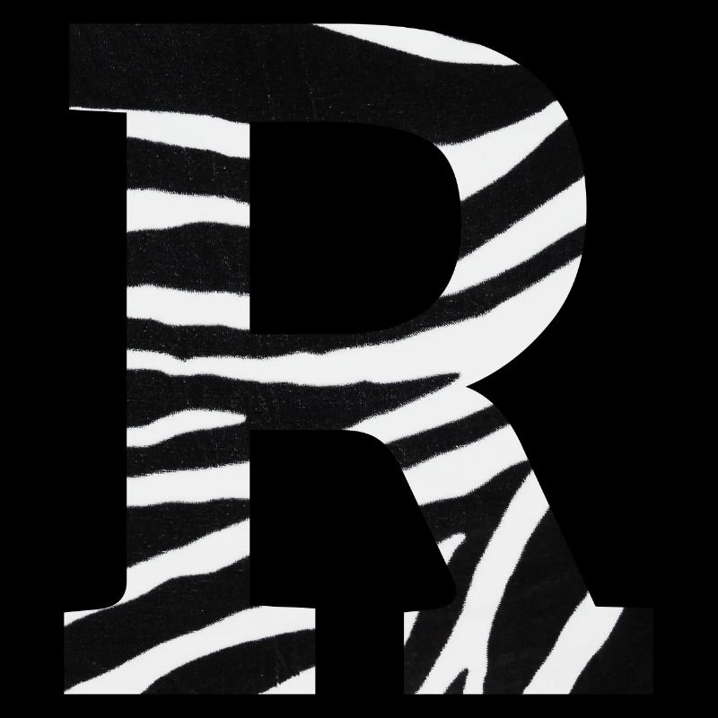 Letter r zebra