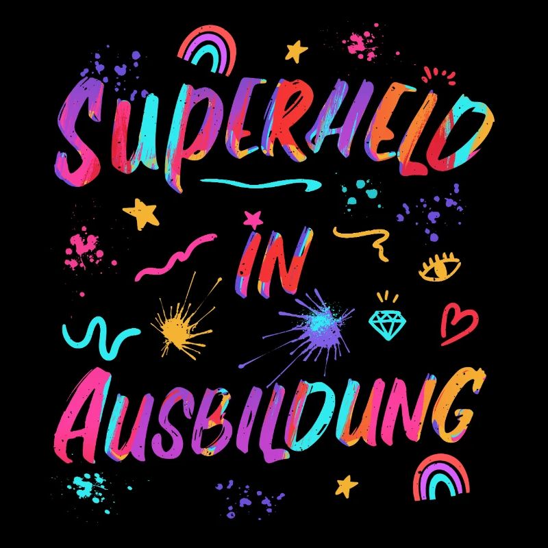 Superheld in Ausbildung - Azubi Glück Kraft Mut