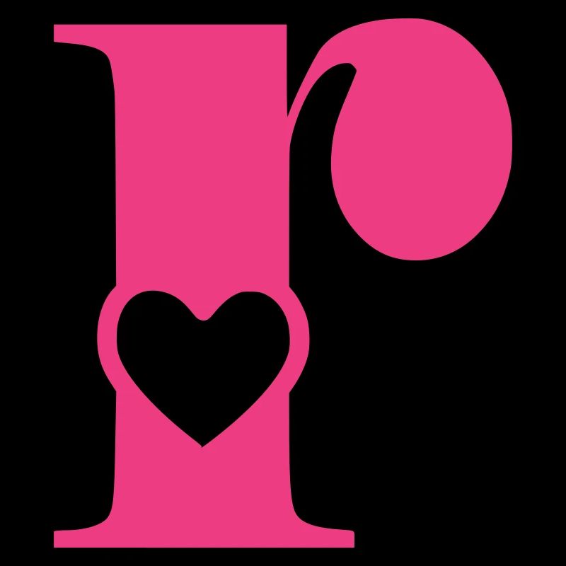 Lettre r lettre initiale avec coeur