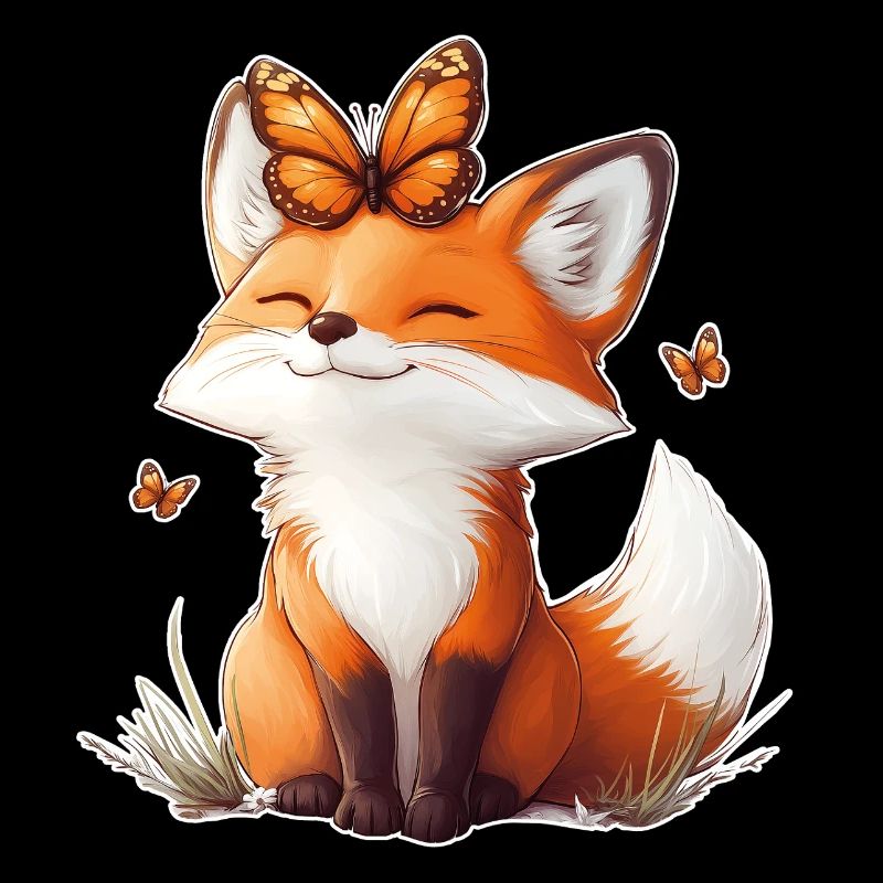 Fuchs und Schmetterling
