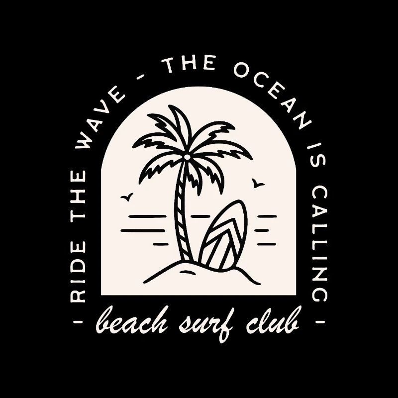 Beach surf club funny surfer retro