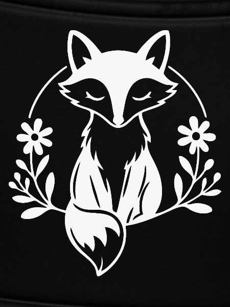 Mystischer Fuchs Blumenemblem