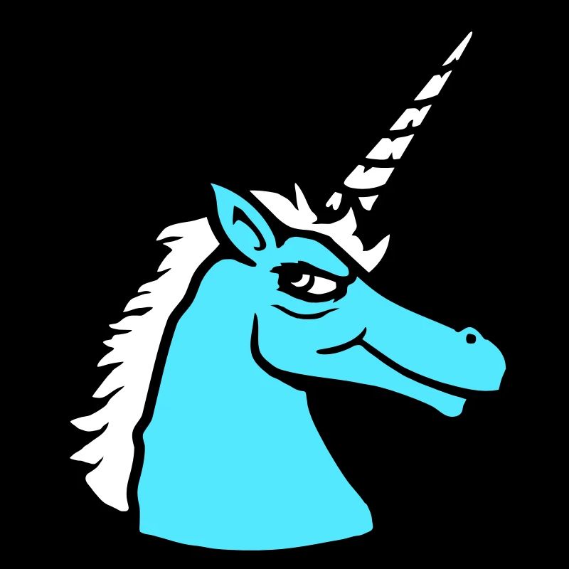 Unicorn Cool Guy Evil Smile Cartoon Horse