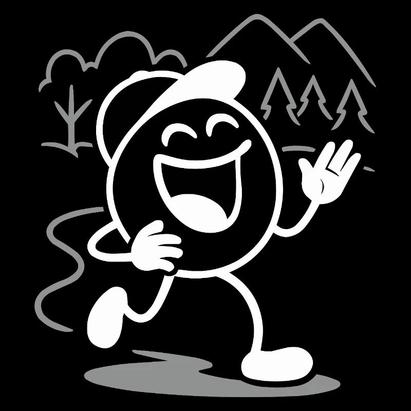 Ribbo runs through the day laughing