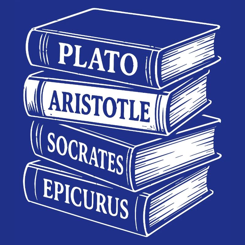 Classical Philosophers Book Stack Design