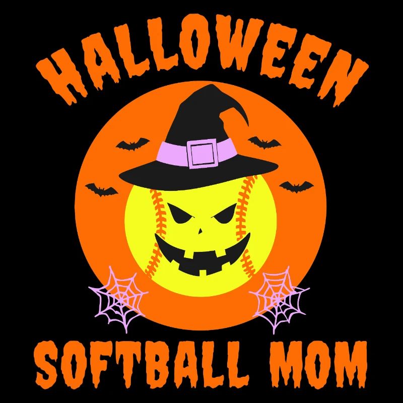 Conception de maman de softball d’Halloween