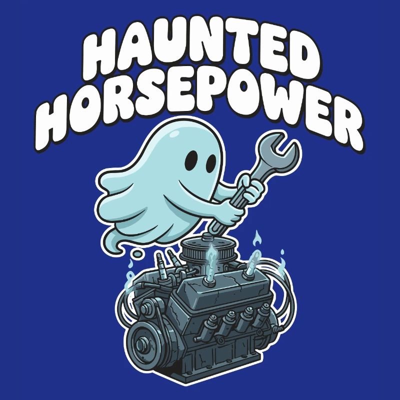 Dessin animé Ghost Engine Hanting Engine
