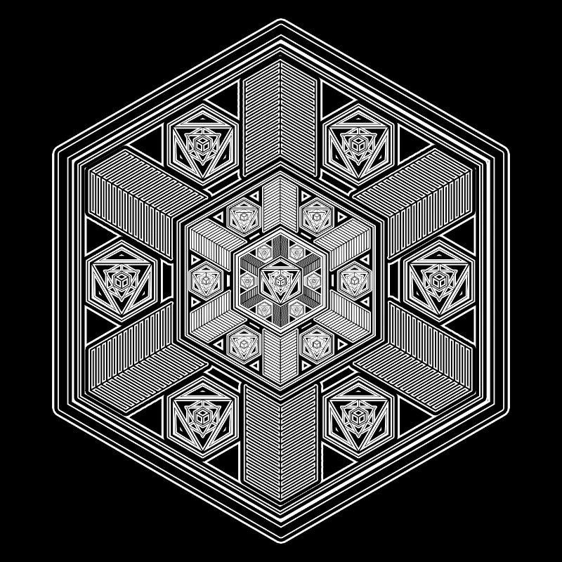 Yoga Méditation Géométrie Hexagone Mandala Pattern