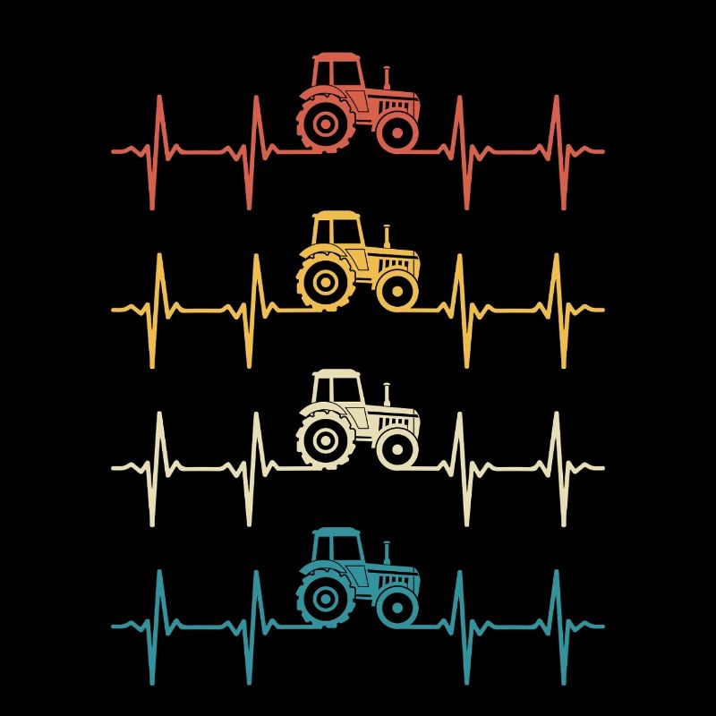 Retro Traktor Herzschlag-Bauer