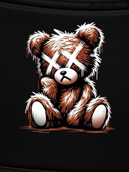 Broken Sad Teddy Graffiti Art