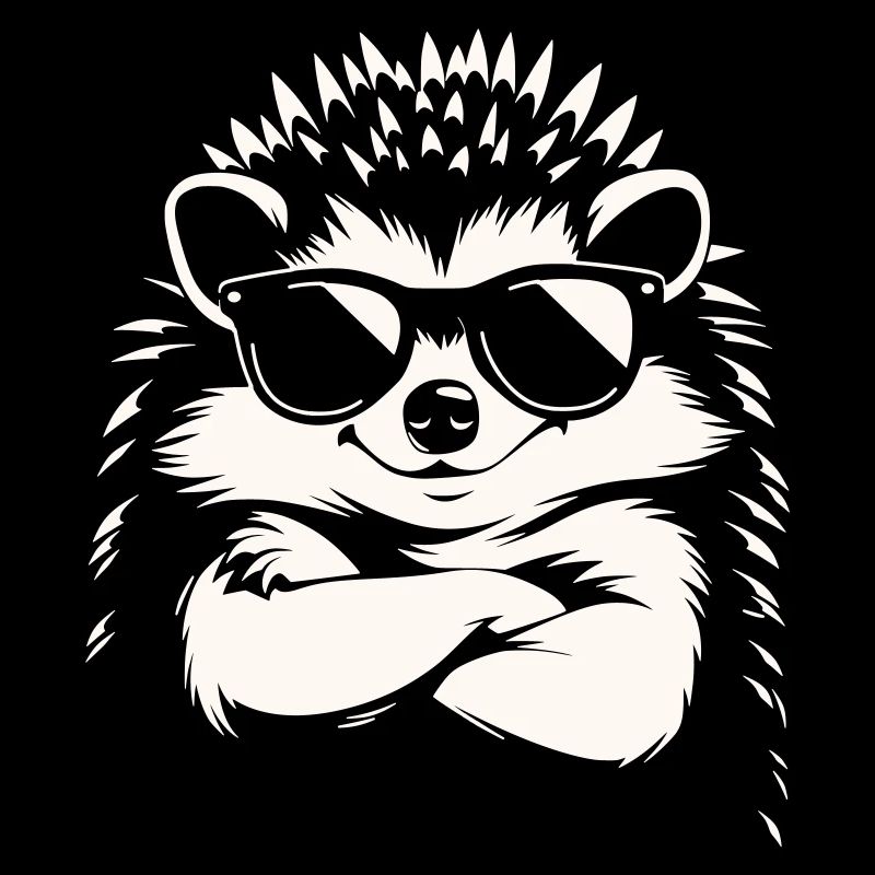 Cooler Igel mit Sonnenbrille | Lustiges Tier Motiv