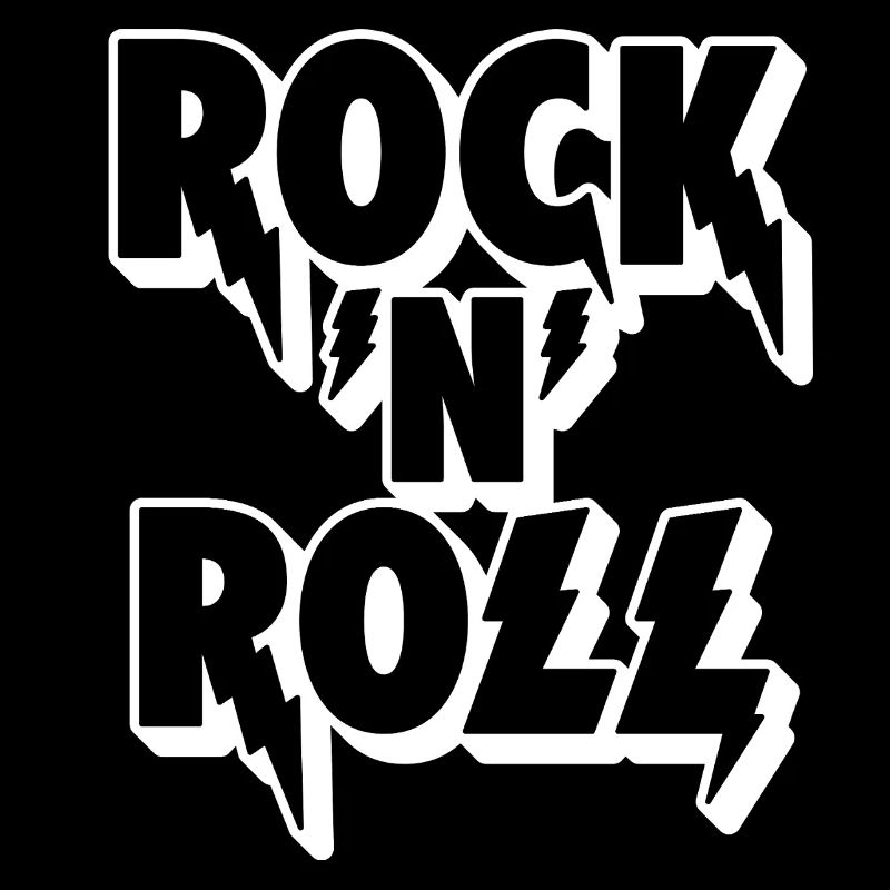 Rock 'n' Roll Lightning Typografie