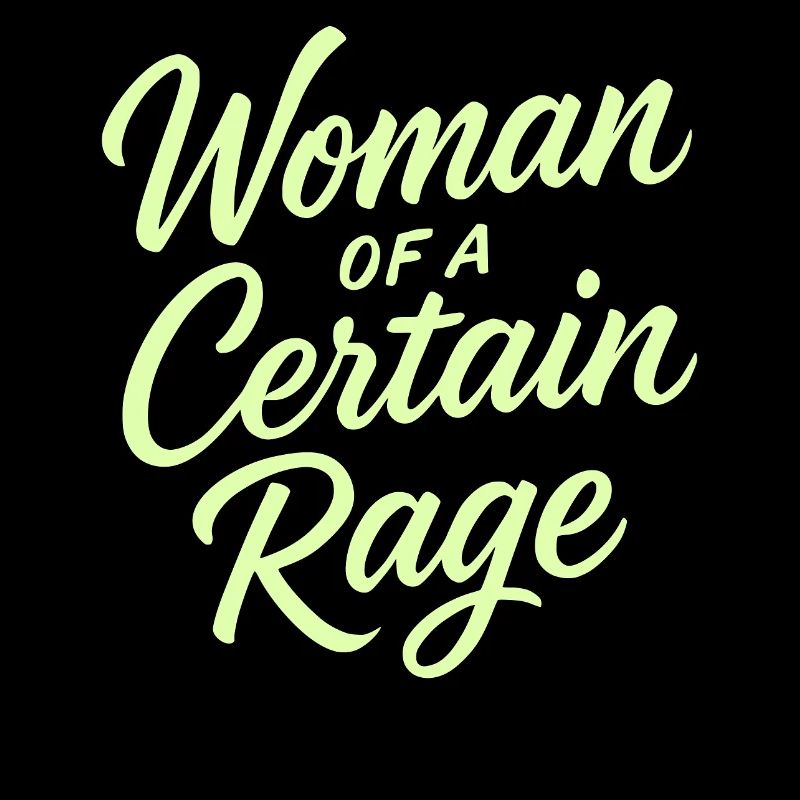 Femme d’une certaine rage vert clair design