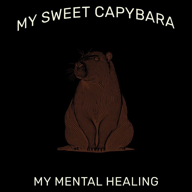 My Sweet Capybara – Design esthétique de LineArt