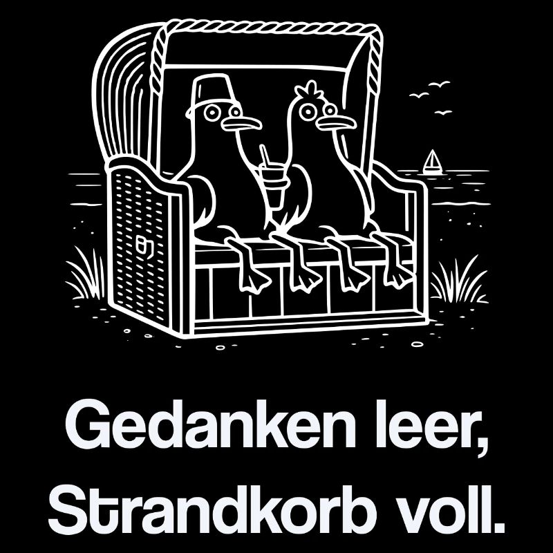 Gedanken leer Strandkorb voll witziges Möwen Meme
