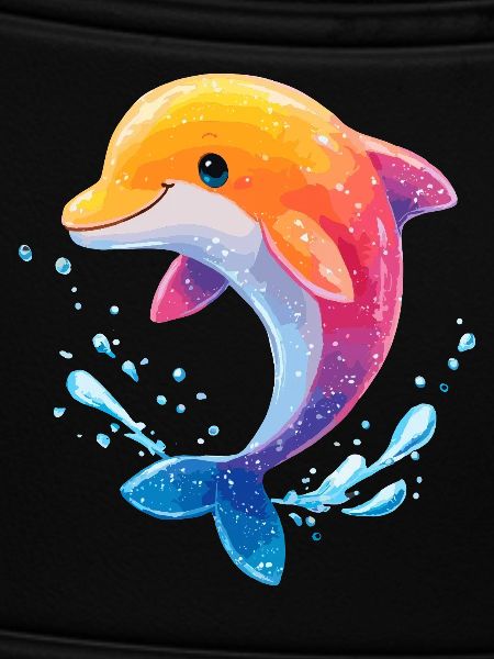 Farbiger Delfin Spritz