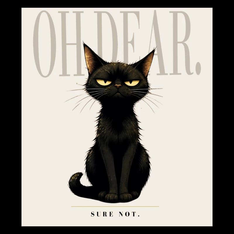 Décevant. – Dessin sarcastique du chat noir