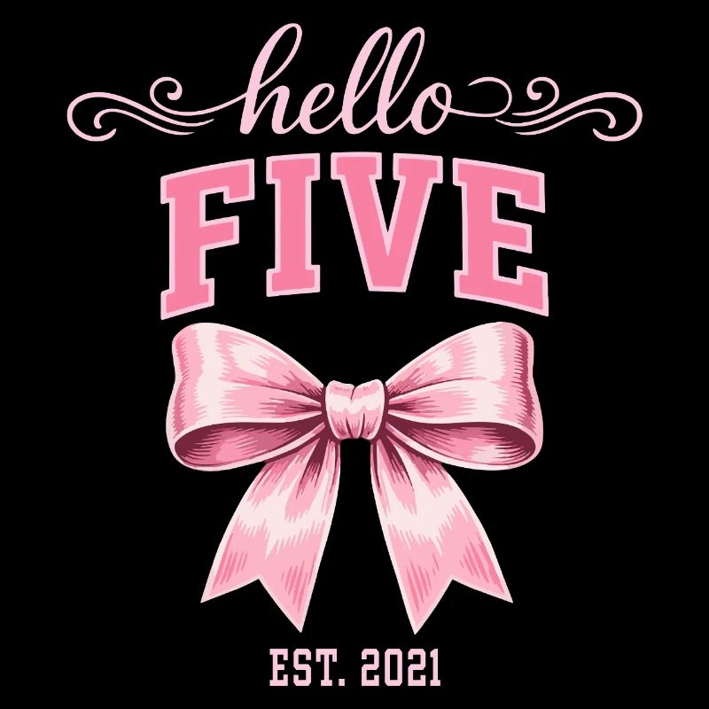 Hello Five 5 Ans Est 2021 Anniversaire Nœud