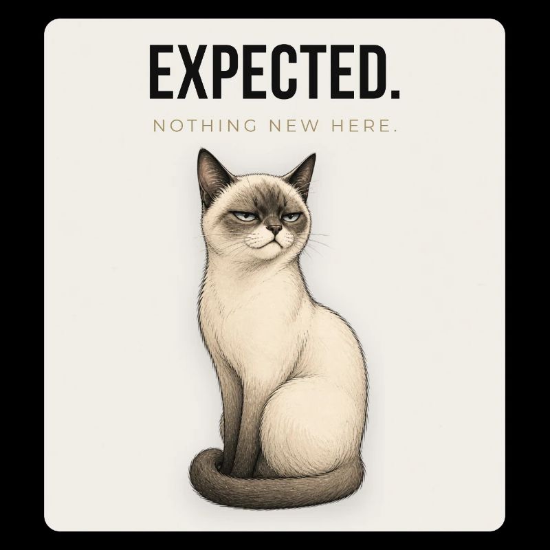 ATTENDU. Conception du mème humour sec du Noble Chat