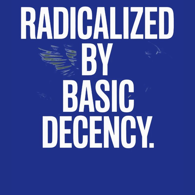 Radicalized By Basic Decency Spruch Protest