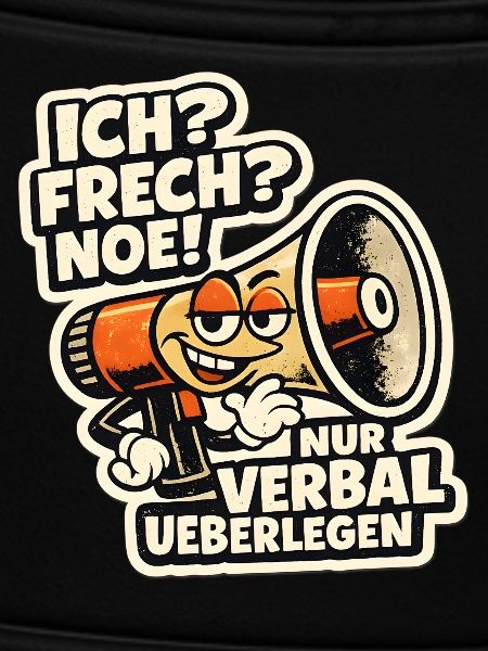 Verbal Überlegen Megaphone Cartoon
