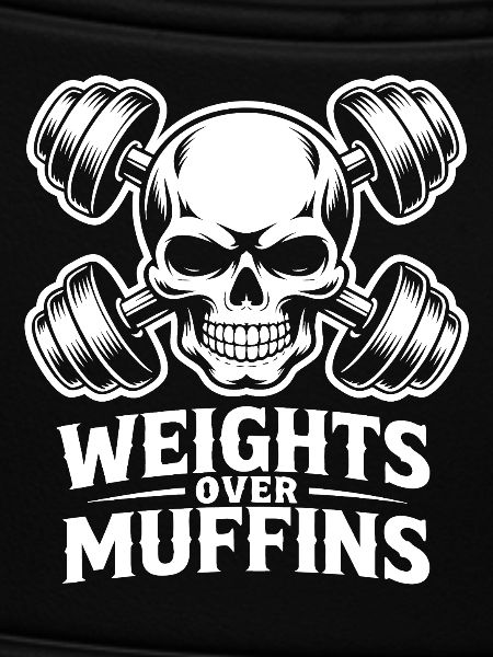 Weights Over Muffins Skull