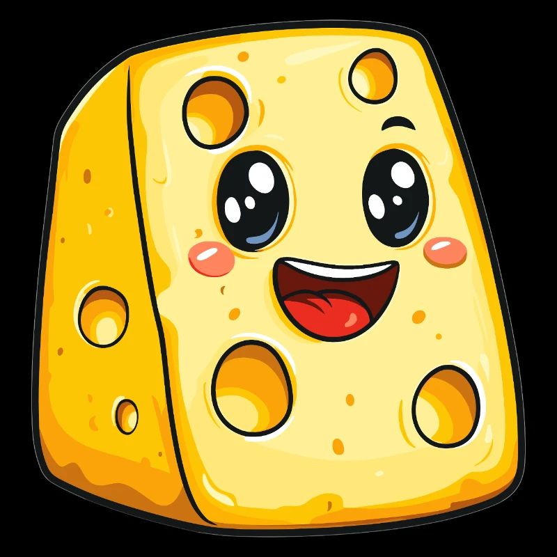 Süßer Käse mit Gesicht