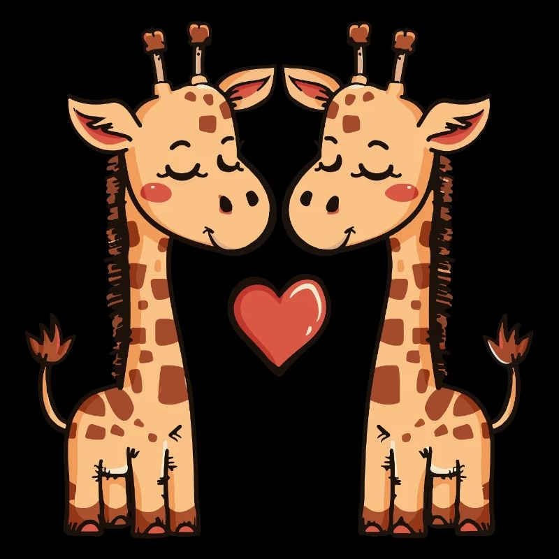 Giraffe Paar Herz