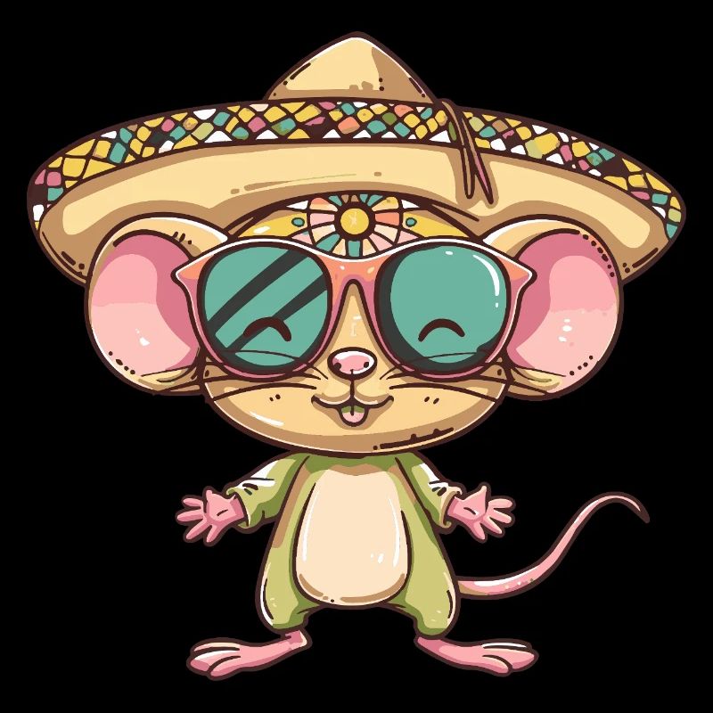 Mouse Comic Funny Sombrero
