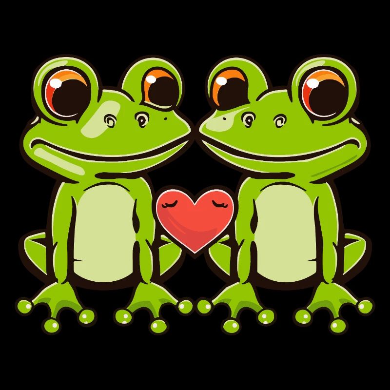 Frosch Paar Herz